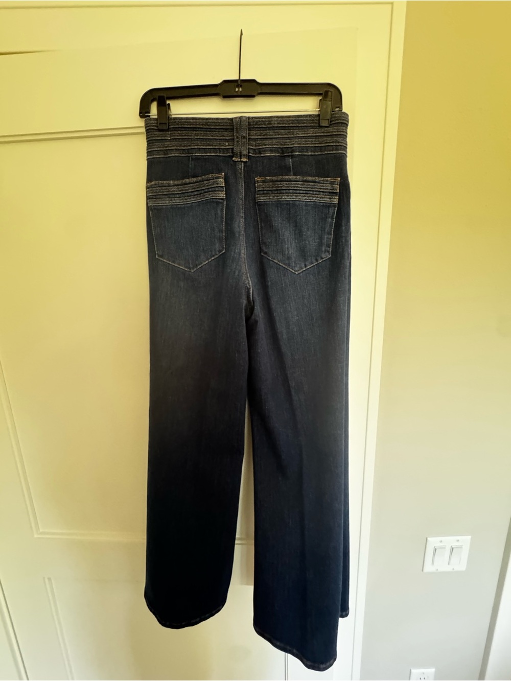 Frame Denim Dark Indigo Wide-Leg Jeans - Picture 4 of 8